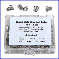 1-10 x Dental Orthodontic Buccal Tubes 1st Molar MBT/Roth 0.022 Monoblock