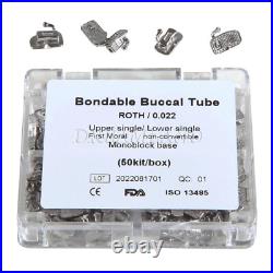 1-10 x Dental Orthodontic Buccal Tubes 1st Molar MBT/Roth 0.022 Monoblock