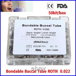 1-10 x Dental Orthodontic Buccal Tubes 1st Molar MBT/Roth 0.022 Monoblock U/L