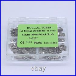 1-20BOX Dental orthodontic Monoblock n-conv single buccal tube roth 0.022 50set
