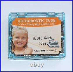 1-5 boxes Dental orthodontic 1st molar buccal tube monoblock roth 018 50 sets US