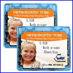 1-5 boxes Dental orthodontic 1st molar buccal tube monoblock roth 018 50 sets US