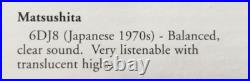 1 TrueNOS SealedBox Matsu/Mullard 6DJ8 ECC88 /Old Panasonic /6922 7DJ8 E88CC Sub