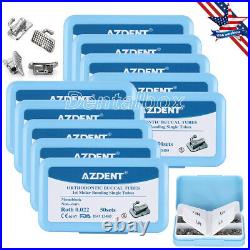 10 AZDENT 1st Molar Roth 0.022 Bondable Monoblock Buccal Tubes Non-Conve 50Sets