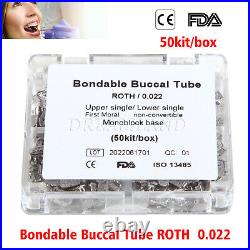 10 Boxes Dental Bondable Monoblock Non-Convertible Single Roth 022 Buccal Tube