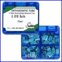 10×Dental Orthodontic Bonding Single Monoblock Buccal Tube Roth. 018 1st Molar