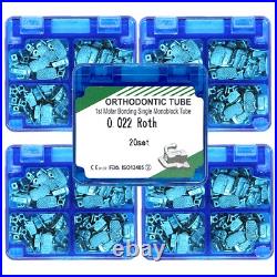 10×Dental Orthodontic Bonding Single Monoblock Buccal Tube Roth. 018 1st Molar