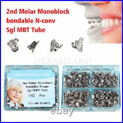 10 PACKS Dental Orthodontic Monoblock Buccal Tubes 022 2nd Molar MBT Tube