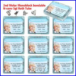 10 PKS Dental Orthodontic Monoblock Buccal Tubes 022 2nd Molar Roth Tube new