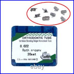 10 Packs Dental Orthodontic 1St Molar Buccal Tube Monoblock Roth 022 20 Sets