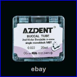 10 X Dental Orthodontic 2nd Molar Monoblock Non-Convertible Buccal Tube MBT. 022