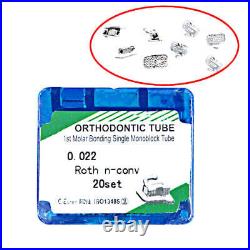 10 sets Dental orthodontic 1st molar buccal tube monoblock roth 022 20 sets