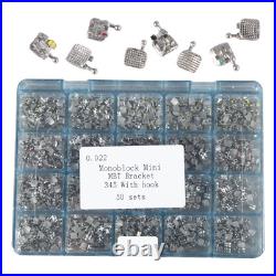 1000pcs Dent Metal Monoblock Brackets Brace MINI 022 345 Hooks Roth/MBT EA