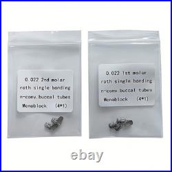 100Packs Dental Orthodontic Buccal Tubes 1st Molar MBT ROTH 022 Monoblock 400Pcs