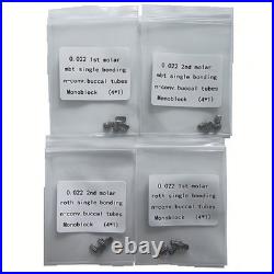 100Packs Dental Orthodontic Buccal Tubes 1st Molar MBT ROTH 022 Monoblock 400Pcs