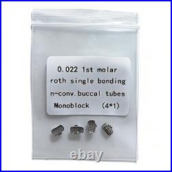 100Packs Dental Orthodontic Buccal Tubes 1st Molar MBT ROTH 022 Monoblock 400Pcs