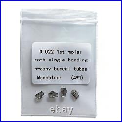 100Packs Dental Orthodontic Buccal Tubes 1st Molar MBT ROTH 022 Monoblock 400Pcs