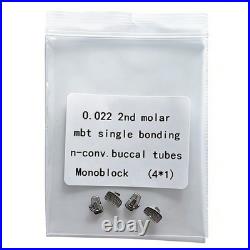 100Packs Dental Orthodontic Buccal Tubes 1st Molar MBT ROTH 022 Monoblock 400Pcs
