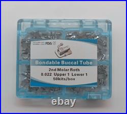 100Set Dental Orthodontic 1st/2nd Roth 022 Molar Bondable Single Monoblock Tubes