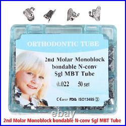 10BOX Dental Ortho Monoblock Buccal Tubes 022 2nd Molar MBT Tube