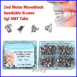 10BOX Dental Orthodontic Monoblock Buccal Tubes 022 2nd Molar MBT Tube HOT