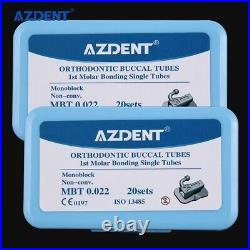 10Boxes AZDENT Dental Orthodontic Buccal Tubes 1st Molar Tube MBT 022 Monoblock