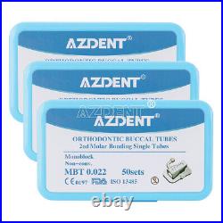 10Dental Orthodontics Monoblock Buccal Tubes 2nd Molar MBT. 022 Bondable Non-Con