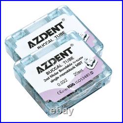 10X (200set) AZDENT Dental Bondable Buccal Tubes 2nd Molor MBT. 022 Monoblock