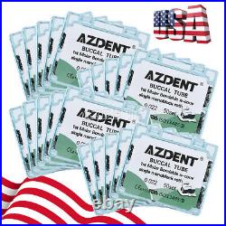 10X(500Set) AZDENT Dental 1st Molar ROTH 022 Bondable Monoblock Buccal Tubes