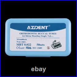 10X AZDENT 1st Molar Bondable Monoblock Non-Conv Single MBT 0.022 Buccal Tube US