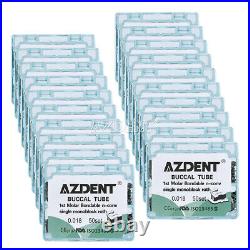 10X AZDENT Dental 1st Molar Roth. 018 Bondable Buccal Tubes Monoblock Inblock