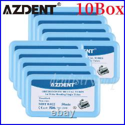 10X AZDENT Dental 1st Molar Sgl MBT. 022 Buccal Tube N-Conv Monoblock Bondable