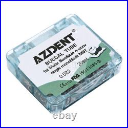 10X AZDENT Dental Buccal Tube 1st Molar MBT. 022 Monoblock Bondable Non-Conv USA