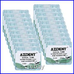 10X AZDENT Dental Buccal Tube 1st Molar MBT. 022 Monoblock Bondable Non-Conv USA