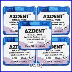 10X AZDENT Dental Monoblock Buccal Tubes 2nd Molar Roth 0.022 Bondable