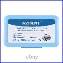10X AZDENT Dental Ortho Buccal Tube 1st Molar Roth. 022 Monoblock Bondable N-Conv