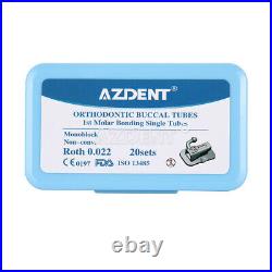 10X AZDENT Dental Ortho Buccal Tube 1st Molar Roth. 022 Monoblock Bondable N-conv