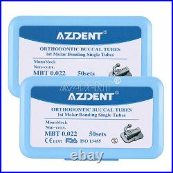 10X AZDENT Dental Ortho Monoblock Buccal Tube 1st Molar MBT. 022 Bondable N-conv