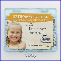 10X Dental Ortho Non-Conv 1st Molar Bondable Monoblock Roth 0.022 Buccal Tube