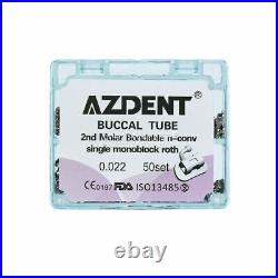 10box Dental Bondable Buccal Tube Single Tube Roth. 022 For 2nd Molar Monoblock
