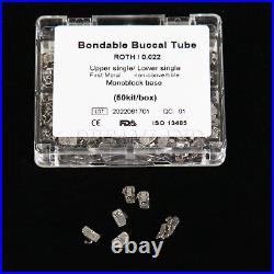 150 Kits Bondable buccal tube 1st Molar Non-Convertible Roth. 022 Monoblock Bx