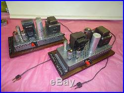 2 Marconi Tube Amplifier Mono Blocks 6bq5 Pp