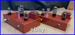 2 Single-ended vintage 45 mono block tube amplifiers Tamura output transformers