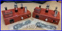 2 Single-ended vintage 45 mono block tube amplifiers Tamura output transformers