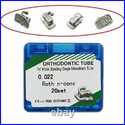 20 Kit Tubos De Ortodoncia Orthodontic Molar Buccal Tubes 022 Roth MBT Monoblock