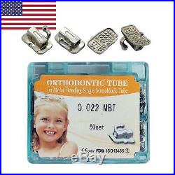 200PCS Dental Orthodontic Buccal Tubes Roth MBT 1st 2nd Molar Slot 022 Monoblock