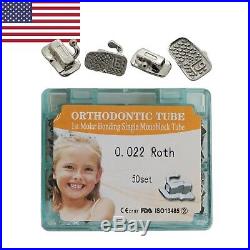 200PCS Dental Orthodontic Buccal Tubes Roth MBT 1st 2nd Molar Slot 022 Monoblock