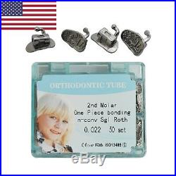 200PCS Dental Orthodontic Buccal Tubes Roth MBT 1st 2nd Molar Slot 022 Monoblock