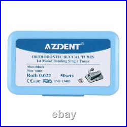 200Pcs AZDENT Dental Orthodontic Buccal Tube 1st 2nd Molar Tube Roth MBT 022/018