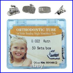 200Pcs Dental Orthodontic Buccal Tubes 1st 2nd Molar Roth MBT 022 018 Mono Non-C